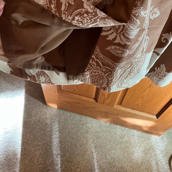 Talbots sleeveless lined brown/cream dress size 14 - Picture 5 of 6